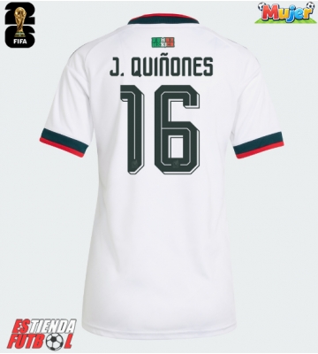 México Julian Quinones #16 Segunda Equipación Mujer Mundial 2026 Manga Corta